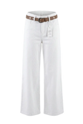 Pantalón ancho de algodón con cinturón - foto 1 - Nues