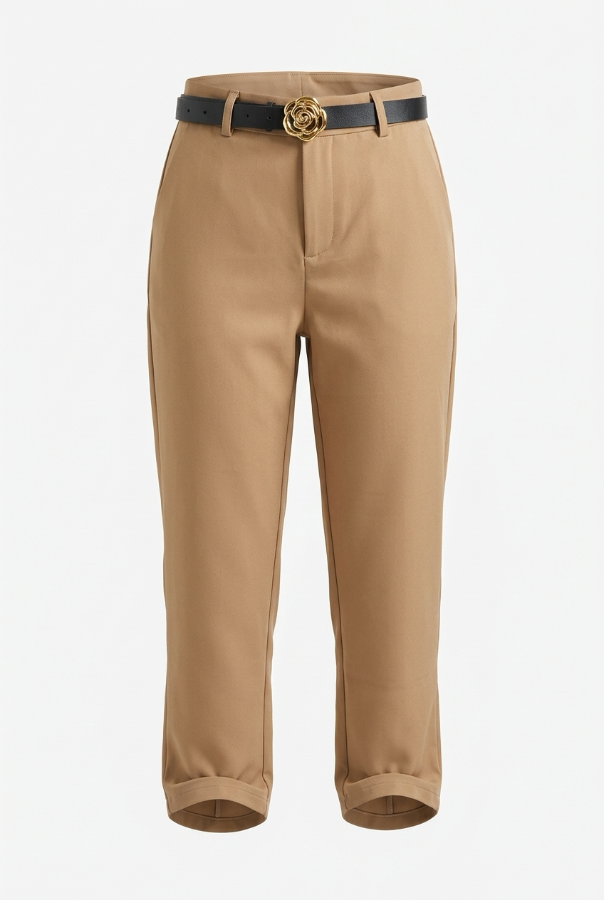 Pantalón recto de algodón - foto 2 - Nues